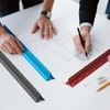 Rena Chris Architectural Scale Ruler: 12" Imperial Aluminum Alloy Metal