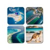 DV DESIGN 4 x Square Australia Coasters - Travel Holiday