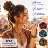Cctetn 3 Pack Spiral Hair Ties Boho Accessories for Thick