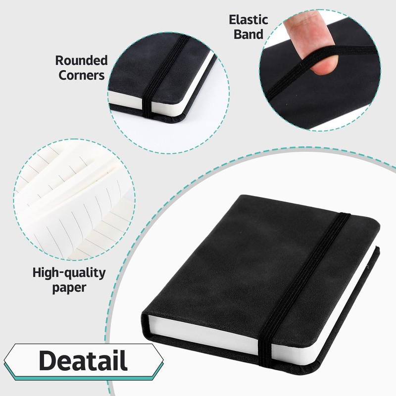 Xvvirnt 10 Pack Pocket Notebook, 4.3 x 2.9 Inch Small