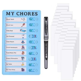 IKOPFLN Memo Checklist Boards with 40 Supplementary Sheets, To Do List Checklist Board, Chore Chart for Children, Daily Planner, Children's Routine, Removable Task Planning List