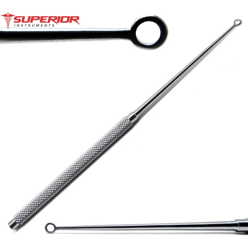 Superior Buck Ear Curettes #1, 2#3 Blunt Straight 6.5" Veterinary