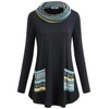MOQIVGI Tunic Tops for Leggings for Women,Long Sleeve Cowl Neck