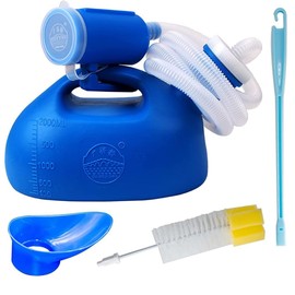 Daletu Urinal Bottle for Men and Women, 2000 ml, Unisex Urinals, Portable, Leak-Proof, Reusable, Large Plastic Pipi Bottle with Screw Cap (Blue)