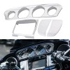 TrichTu Mount Chrome Gauge Stereo Accent Trim Cover Dash Panel