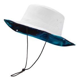 BASSDASH UPF 50+ Patterned Under Brim Foldable Lightweight Bucket Sun Hats for Fishing Hiking Safari Men Women FH18