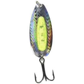 Blue Fox Rattlin' Pixiee Spoon, 7/8-Ounce, Holographic Herring/Yellow