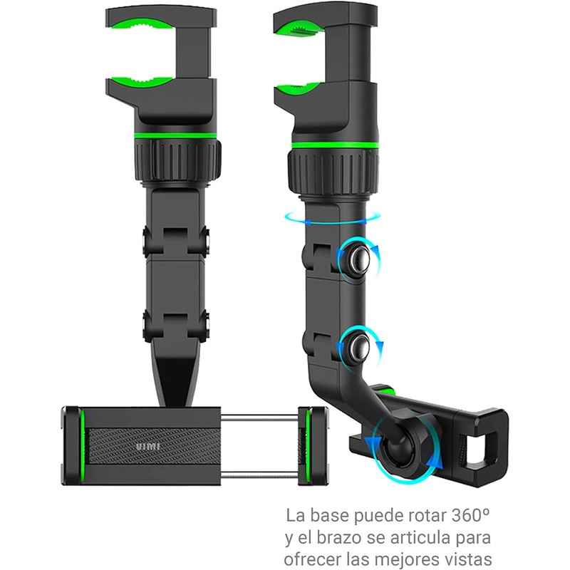 Soporte para Celular Giratorio 360° para Espejo Retrovisor