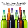 6PCS Wine Stoppers, AK1980 Silicone Reusable Sparkling Wine Bottle Stopper
