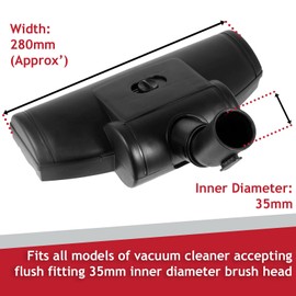 Spares2go Vacuum Brush Head 35mm compatible with Miele C1 C2 C3 S5 S6 S7 S8 Turbo Floor Tool