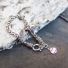 Inspired Silver - Petite Baseball - Silver Braided Bracelet for