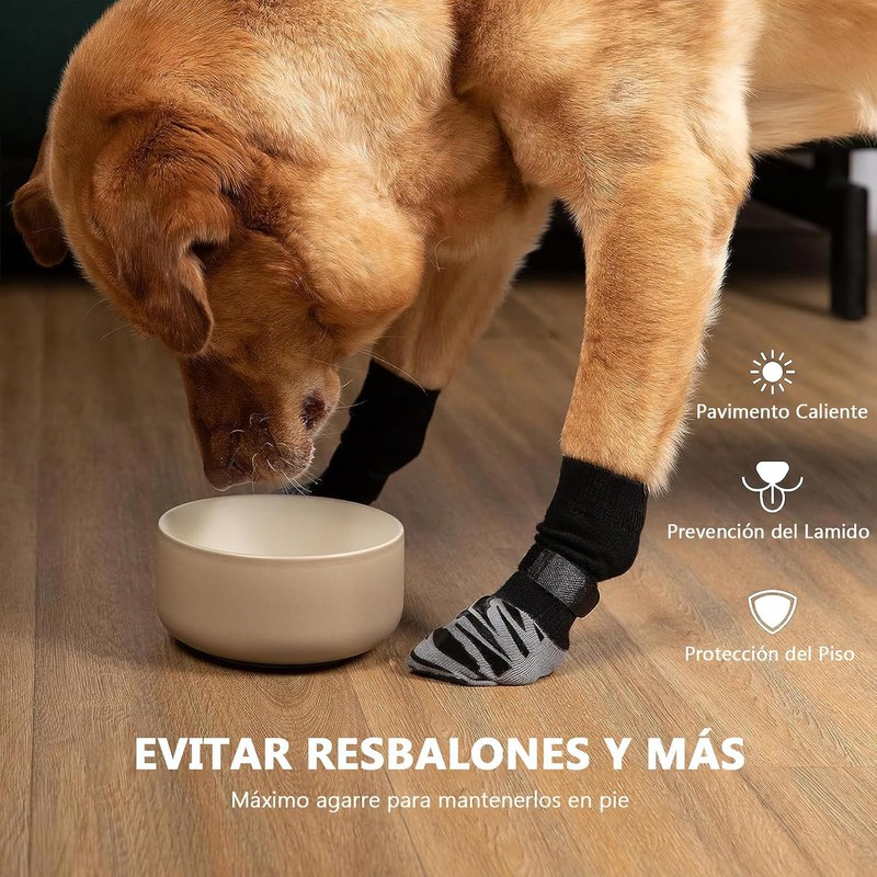 Calcetines Antideslizantes para Perros, Zapatos para Perros, Talla M