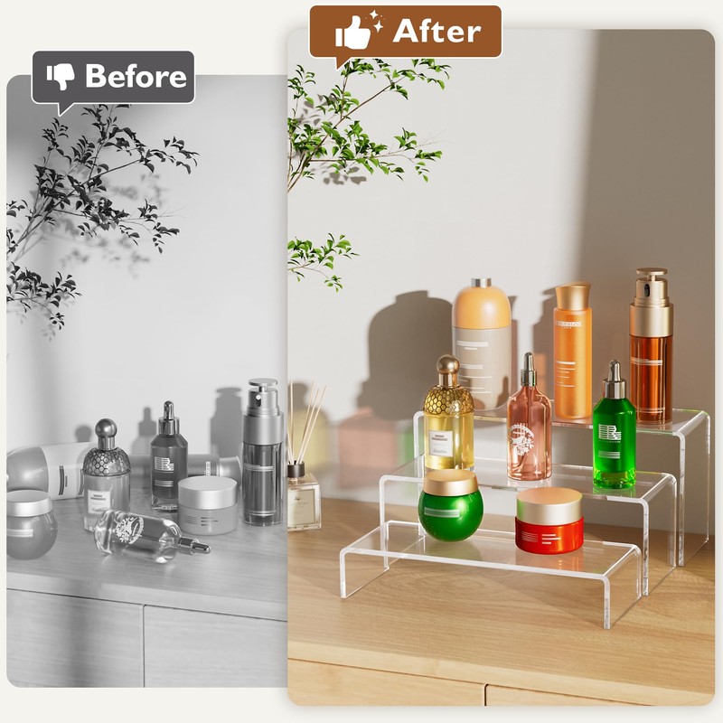 Aminigram Large Acrylic Display Risers, 2 Set - 6 Pack