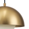 Globe Electric 65696 Amelia 1-Light Plug-in Pendant Lighting, Matte Brass,