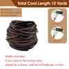 10 Yards 3MM Flat Genuine Leather Cord, PEASUG Real Leather