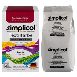 Simplicol Expert Fabric Creative Easy Fuchsia Pink 1705: Washing Machine or Manual Dyeing, 1 Count (Pack of 1)