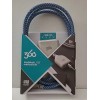 360 Habitat USB Premium Charging 4-Port Hub 6 Ft. Braided Cord Summer Twilight