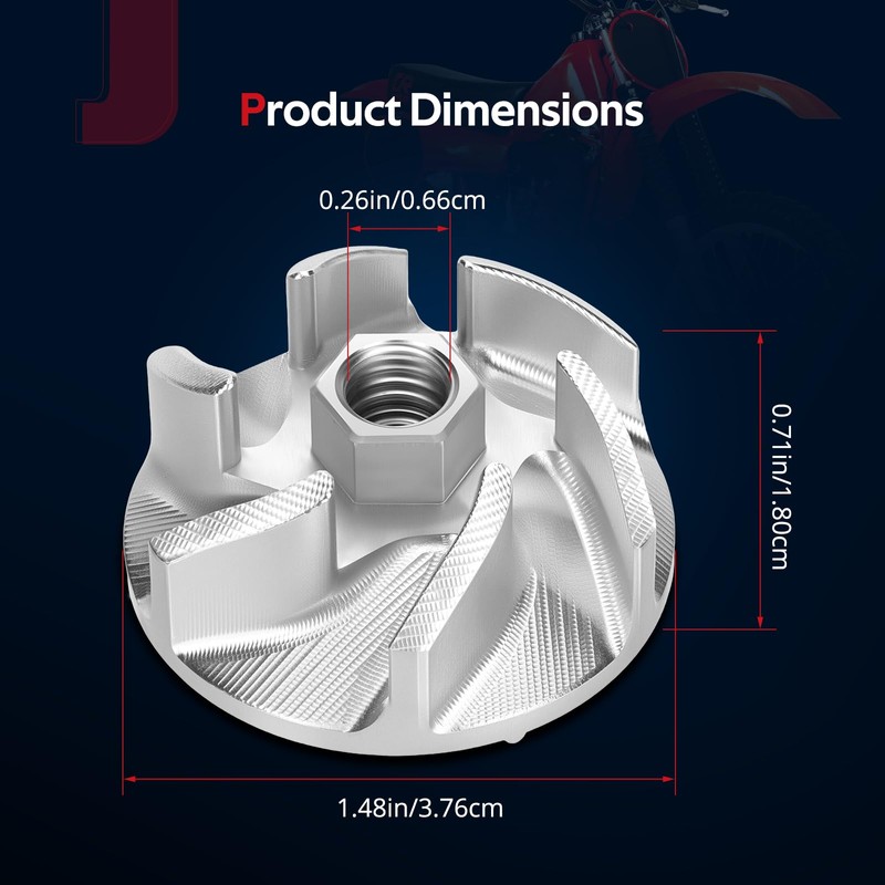 JAVIK Upgraded Water Pump CNC Impeller 19215-KA3-740 for Honda CR125