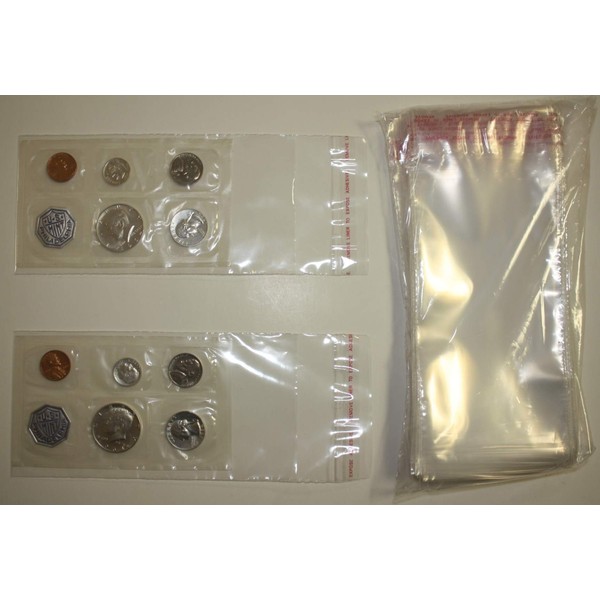 100 Adhesive Resealable 3.5x7 Clear Poly BAGS SLEEVES Protectors for