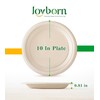 Joyborn 100% Compostable Paper Plates, 10 Inch, 125 Count, Biodegradable