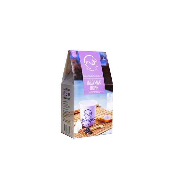Dragon Cat Café Bubble/Boba Tea Kit (Pack of 3) Taro