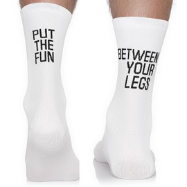 TODO Men's and Women's Cycling Socks Breathable Road Bike Socks Men's Cycling Socks with Motif Also Running Socks, With - Put the Fun Between Your Legs