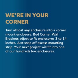 BUD Industries PTQ-11068-C IP 67 PC 10 Percent Fiberglass Hinged Enclosure 11.81" L x 5.91" W x 15.75" H, Gray, Grey