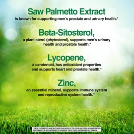 Nature's Wonder Men's Prostate Formula with Saw Palmetto, Beta-Sitosterol & Lycopene, 200 Softgels, 100 Days Supply