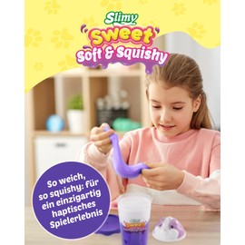 SLIMY Soft & Squishy Collectibles - 150 g Original Slime Play Mass, Safe Kneading Fun for Children with Slime in Two Colours and Funny Anti-Stress Squishy Collectable Figure
