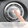 Gasedin Car Engine Start Stop Decoration Ring, Sparkling Crystal Vehicle