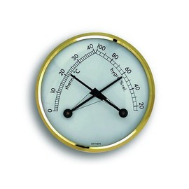 TFA KLIMATHERM Thermo-hygrometer with brass bezel