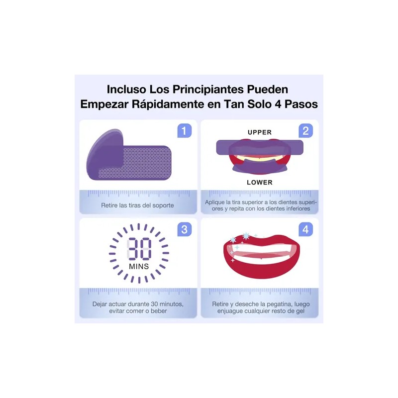Tiras Blanqueadoras Dentales Airuidu 5d White 28 Piezas 14 Pares