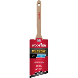 Wooster 5236 3" Gold Edge Firm Semi Oval Angle Sash Paint Brush - 6ct. Case