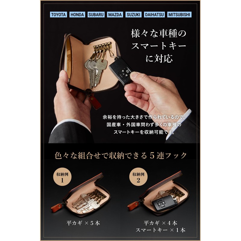 Leather Lion Key Case, Men's Smart Key Case, Genuine Leather,