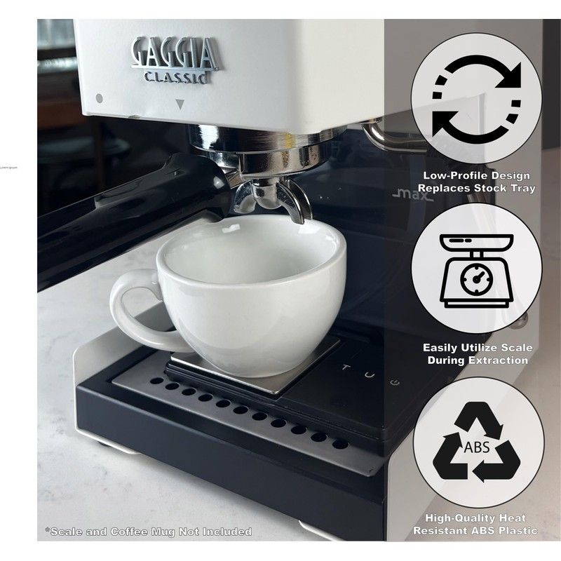 Low Profile Thin Drip Tray Compatible with Gaggia Classic Pro