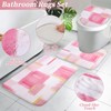 XLHOMO Bathroom Set - Pink and Gold Bathroom Accessories Set,