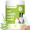 PawSono Ear Finger Wipes for Dogs & Cats, Thicker Dog