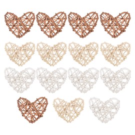 15Pcs Wicker Rattan Balls Decorative Orbs, Handmade Ornaments Vase Filler Twig Orbs Spheres Bowl Fillers House Hanging Ornament DIY Accessories for Wedding Party Christmas Tree Decoration (3)