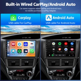 Zomolither 9 Inch HD Touch Screen Car Radio Stereo for Subaru Forester Impreza WRX 2008-2012 with Apple CarPlay Android Auto Bluetooth Car MP5 Player Mirror Link FM Radio USB SWC + Backup Camera