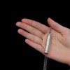 Rockyu Amulet Necklace, Men's, Long Necklace, Sutra Pendant, Openable Capsule,
