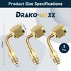 3Pcs A2L R-32 R-454B Adapter, 1/4" LH Female to 1/4"