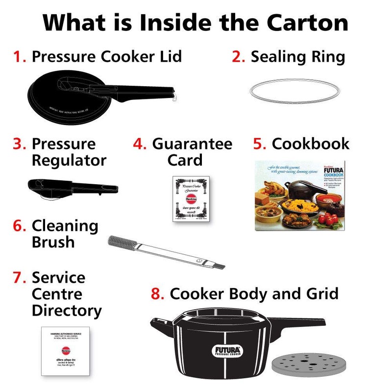 Futura by Hawkins Hard Anodized 5.0 Litre Pressure Cooker from