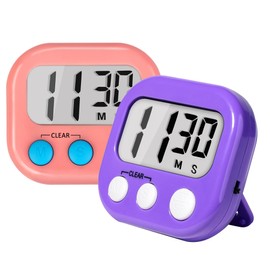 Classroom Timers for Teachers Kids Large Magnetic Digital Timer Teacher Supplies 2 Pack-Pink Purple
