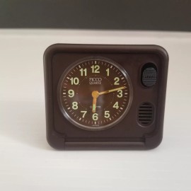 Picco Vintage Picco Quartz Compact Fold Up Travel Alarm Clock with Snooze Feature