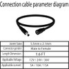 5.5mm x 2.1mm 1.6FT DC Power Extension Cable Male to