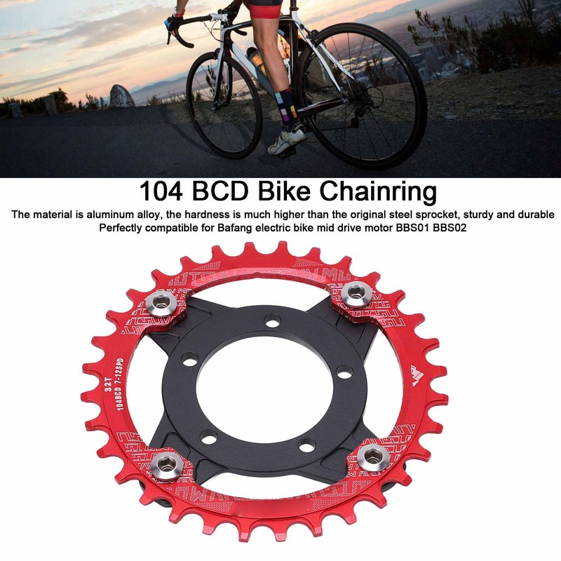 104 BCD 32T Chainring 104BCD Sprocket Adapter 32T Positive Negative