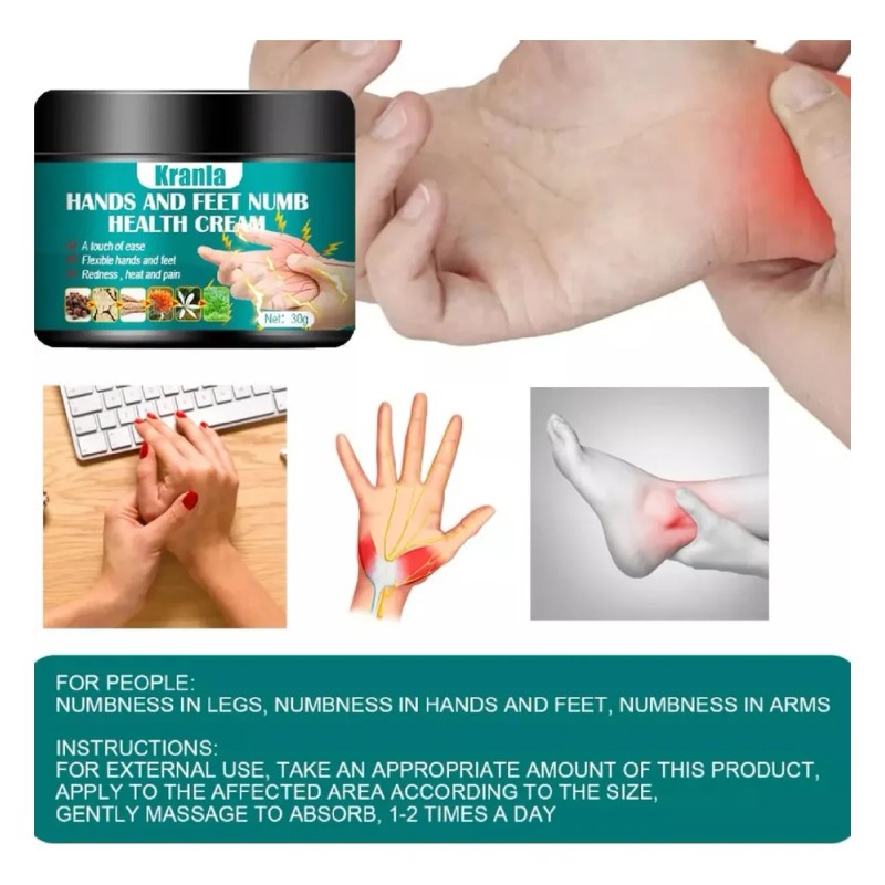 Mz Crema Anestésica Para Manos Y Pies Kranla, Crema