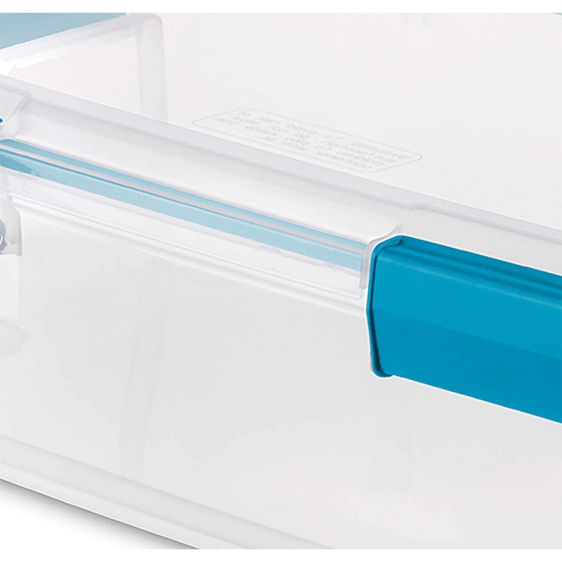 Sterilite 37 Qt Gasket Box, Stackable Storage Bin with Latching