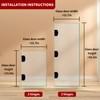 Cabinet Glass Door Hinge,2 Pcs 90 Degrees Frameless Door,Cupboard Display