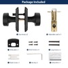 Orger Black Door Knobs Interior, Zinc-Alloy Matte Black Door Knob